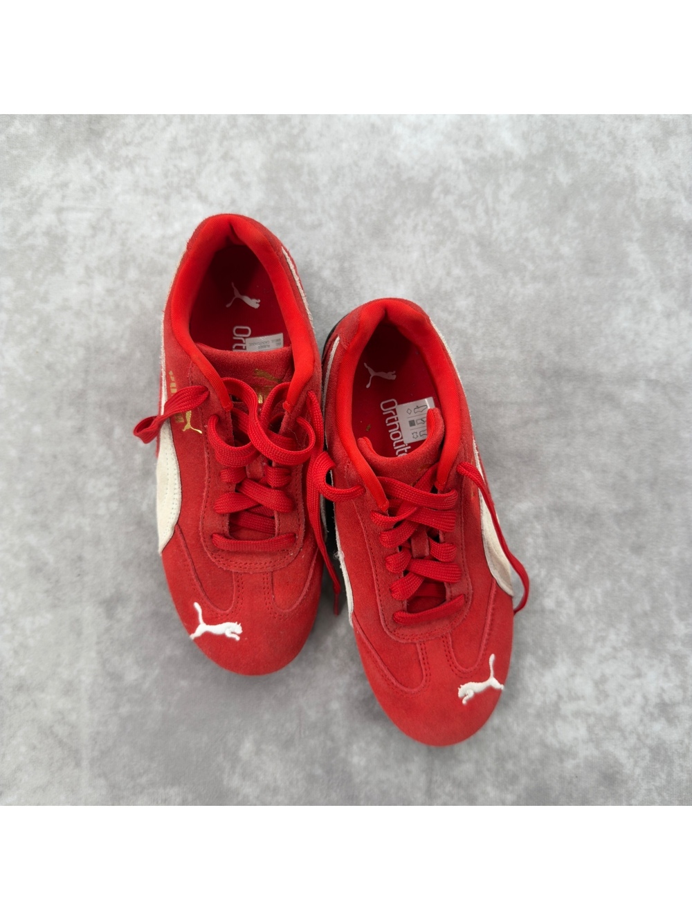 Puma Speedcat Suede Sneakers Red Cream US 6 Womens Low Top Racing Shoe 401698-02